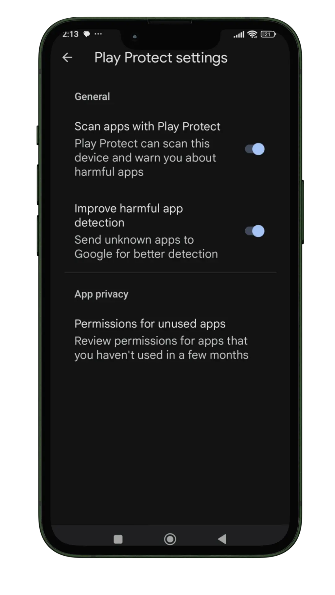 Turn Off App Scanning
